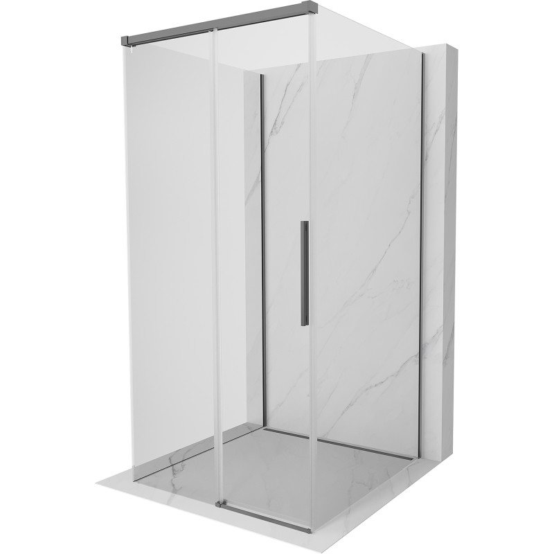 Mexen Rox-3S 3-seinaline lükandustega dušikabiin 100 x 100 cm, läbipaistev, püstolmetall - 8C2-100-100-95-00-3S