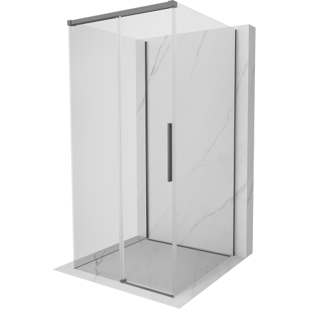 Mexen Rox-3S 3-seinaline lükandustega dušikabiin 100 x 100 cm, läbipaistev, püstolmetall - 8C2-100-100-95-00-3S