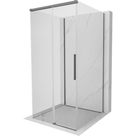 Mexen Rox-3S kolmekülgne liugustega dušinurk 120 x 120 cm, läbipaistev, relvmetall - 8C2-120-120-95-00-3S
