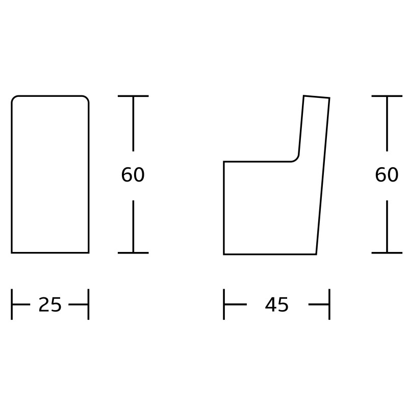Mexen Adox crochet pour serviette, chrome - 7018235-00