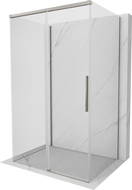 Mexen Rox-3S 3-seinaline lükandustega dušikabiin 125 x 85 cm, läbipaistev, harjatud nikkel - 8C2-125-085-97-00-3S