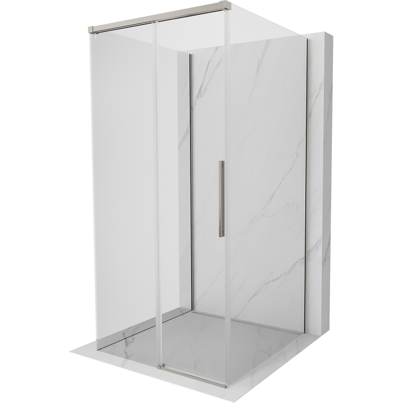 Mexen Rox-3S cabine de douche 3 parois coulissante 95 x 95 cm, transparent, nickel brossé - 8C2-095-095-97-00-3S