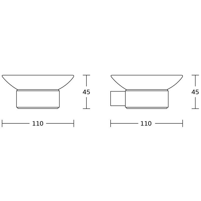 Mexen Adox porte-savon, chromé - 7018239-00