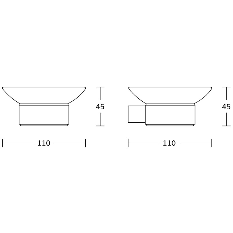 Mexen Adox soap dish, Chrome - 7018239-00