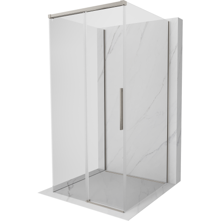 Mexen Rox-3S 3-sided sliding shower cabin 100 x 100 cm, transparent, brushed nickel - 8C2-100-100-97-00-3S