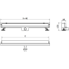 Mexen Flat Wall odpływ liniowy ścienny 2w1 120 cm, złoty - 1530120