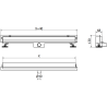 Mexen Flat Wall odpływ liniowy ścienny 2w1 90 cm, złoty - 1530090