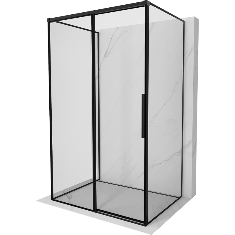 Mexen Rox-3S kabina prysznicowa 3-ścienna rozsuwana lewa 90 x 70 cm, czarna ramka, czarna - 8C2-090-070-70-70-3S-L