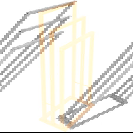 Mexen Bamboo stående handdukshängare, naturlig bambu - 701342-00