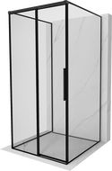 Mexen Rox-3S trostrani klizni lijevi tuš kabinet 100 x 100 cm, crni okvir, crni - 8C2-100-100-70-70-3S-L