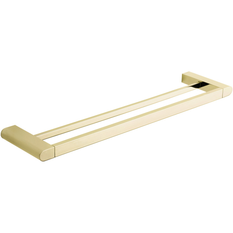 Mexen Adox dubbele handdoekhouder, goud - 7018225-50