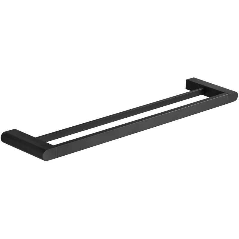 Mexen Adox dubbele handdoekhouder, zwart - 7018225-70