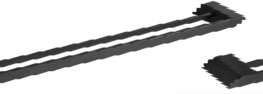 Mexen Adox suporte de toalha duplo, preto - 7018225-70