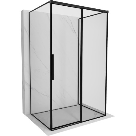 Mexen Rox-3S 3-seitige Duschkabine, rechte Schiebetür, 130 x 90 cm, schwarzer Rahmen, schwarz - 8C2-130-090-70-70-3S-P