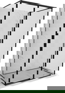 Mexen Rox-3S cabine de duche de 3 paredes deslizante direita 130 x 90 cm, moldura preta, preta - 8C2-130-090-70-70-3S-P