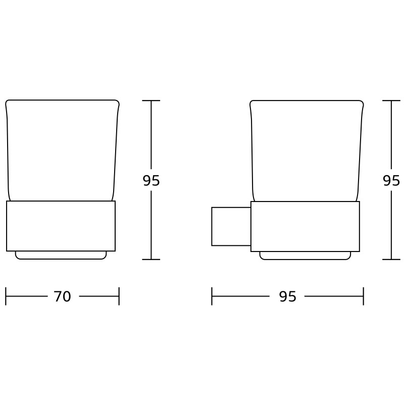 Mexen Adox vaso para cepillos, negro - 7018238-70