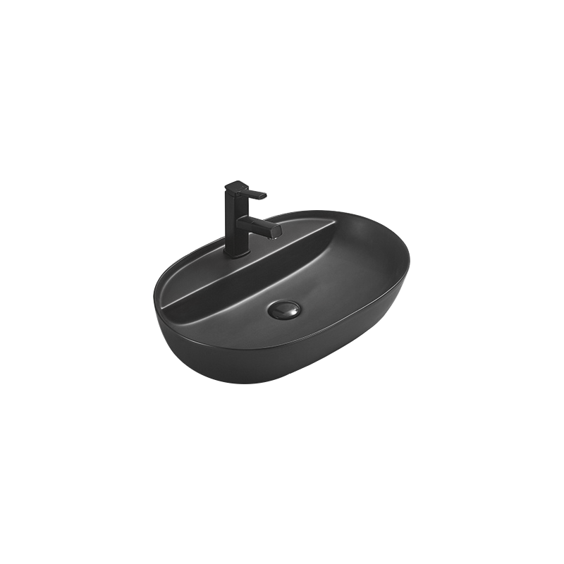 Mexen Adel lavabo sobre encimera 60 x 41 cm, negro mate - 22166085