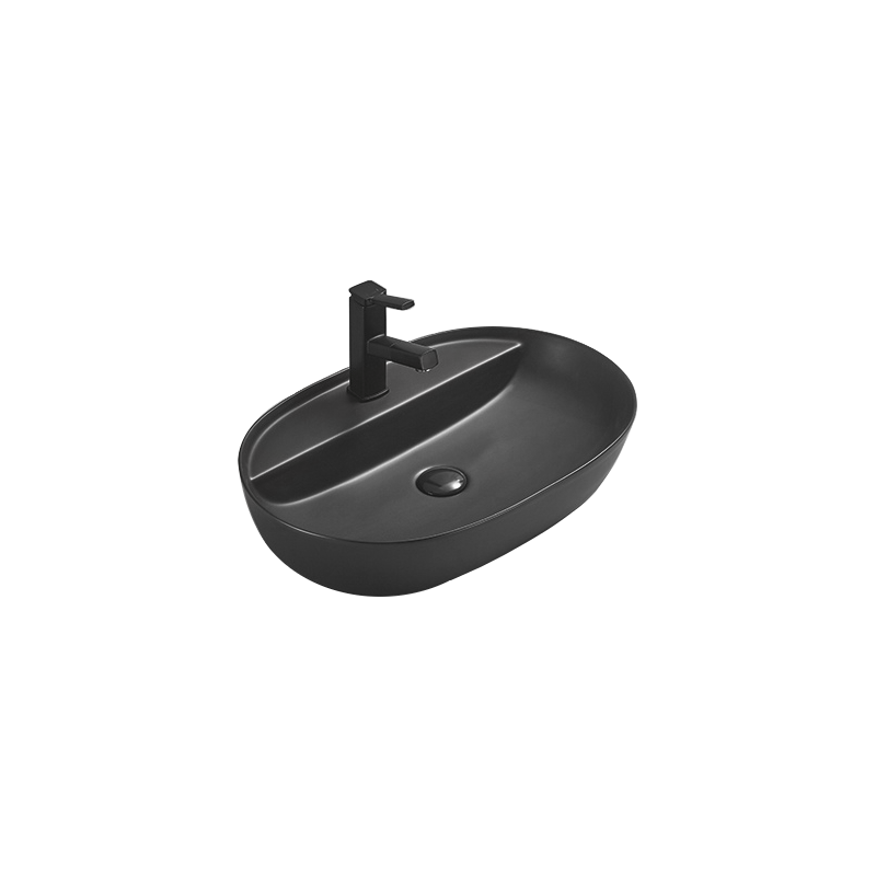 Mexen Adel pöytätason päällinen pesuallas 60 x 41 cm, musta matta - 22166085