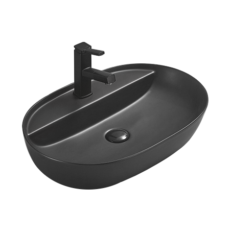 Mexen Adel Aufsatzwaschbecken 60 x 41 cm, Schwarz Matt - 22166085