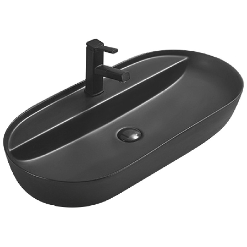 Mexen Adel countertop washbasin 80 x 40 cm, matte black - 22168085