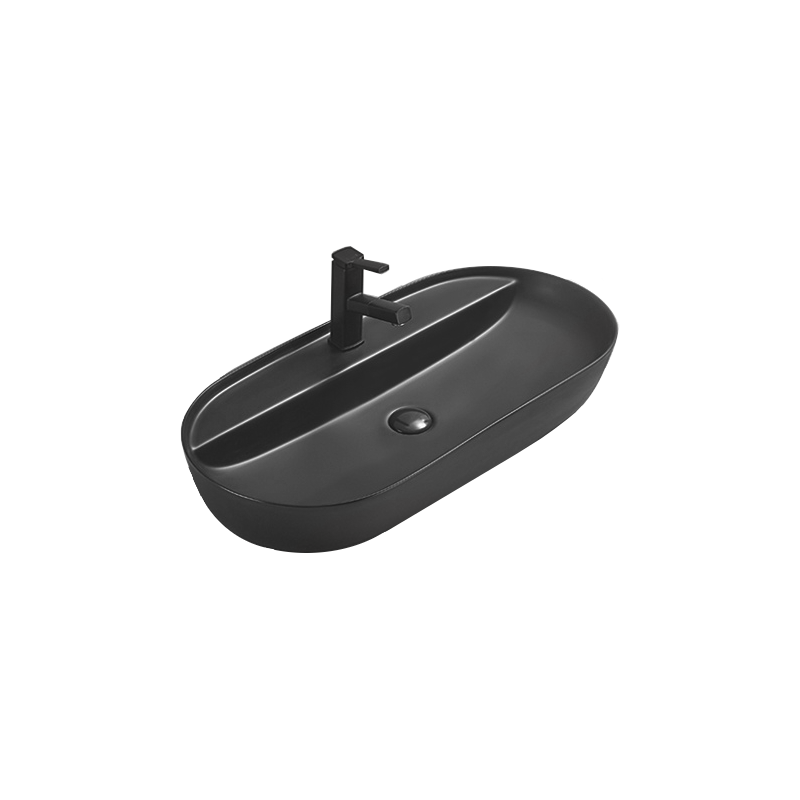 Mexen Adel lavabo sobre encimera 80 x 40 cm, negro mate - 22168085