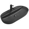 Mexen Adel Aufsatzwaschbecken 80 x 40 cm, schwarz matt - 22168085