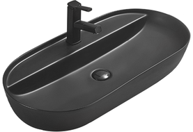 Mexen Adel lavabo sobre encimera 80 x 40 cm, negro mate - 22168085