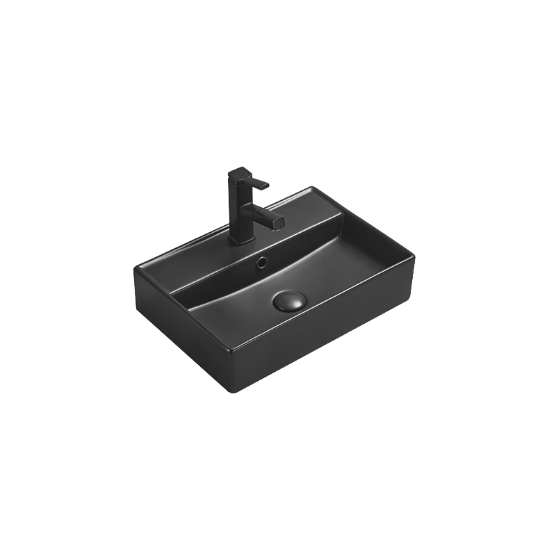 Mexen Blanca Iwwerbuedem-Waschbecken 50 x 35 cm, schwaarz matt - 21105085