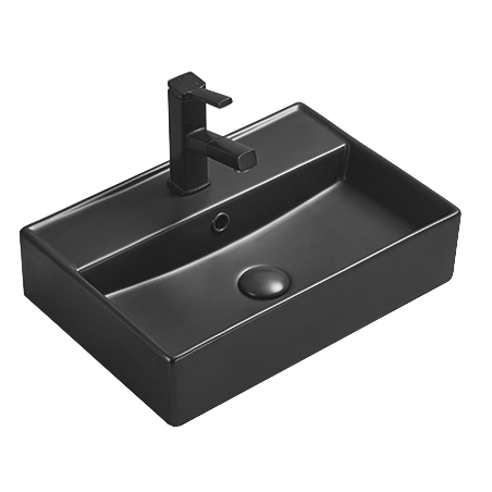 Mexen Blanca lavabo da appoggio 50 x 35 cm, nero opaco - 21105085