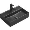 Mexen Blanca lavabo da appoggio 50 x 35 cm, nero opaco - 21105085