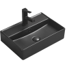 Mexen Blanca lavabo de encimera 50 x 35 cm, negro mate - 21105085