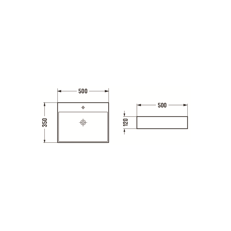 Mexen Blanca lavabo da appoggio 50 x 35 cm, nero opaco - 21105085