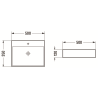 Mexen Blanca lauapealne valamu 50 x 35 cm, must matt - 21105085