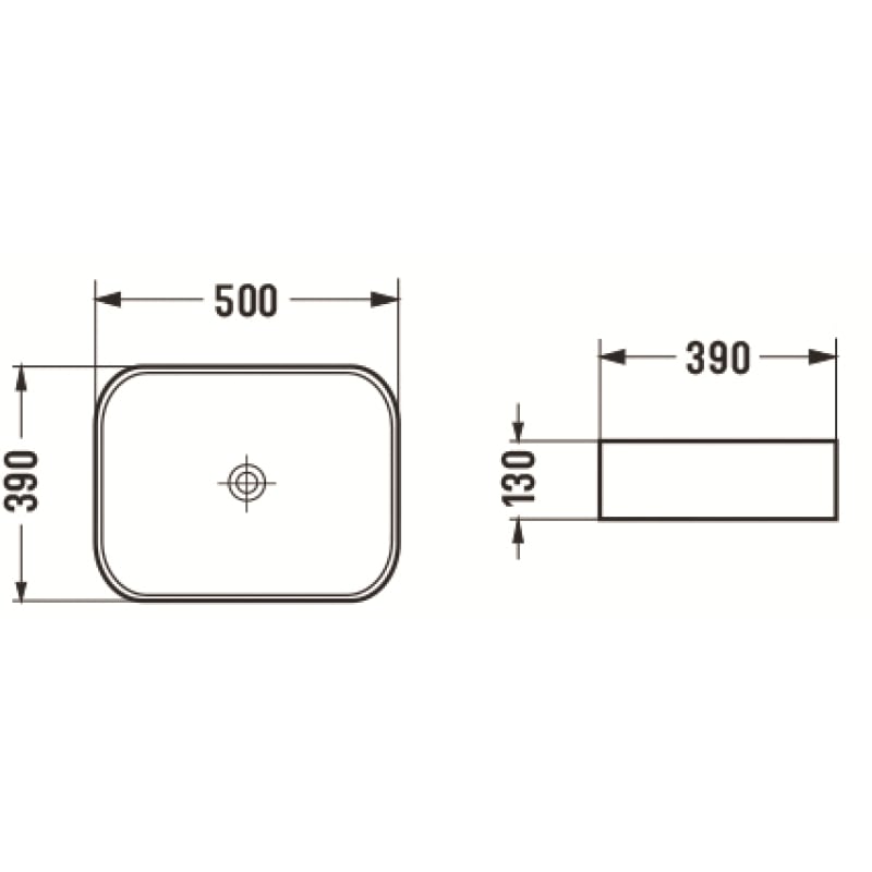 Mexen Carla countertop washbasin 50 x 39 cm, matte black - 21555085