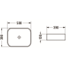 Mexen Carla countertop washbasin 50 x 39 cm, matte black - 21555085