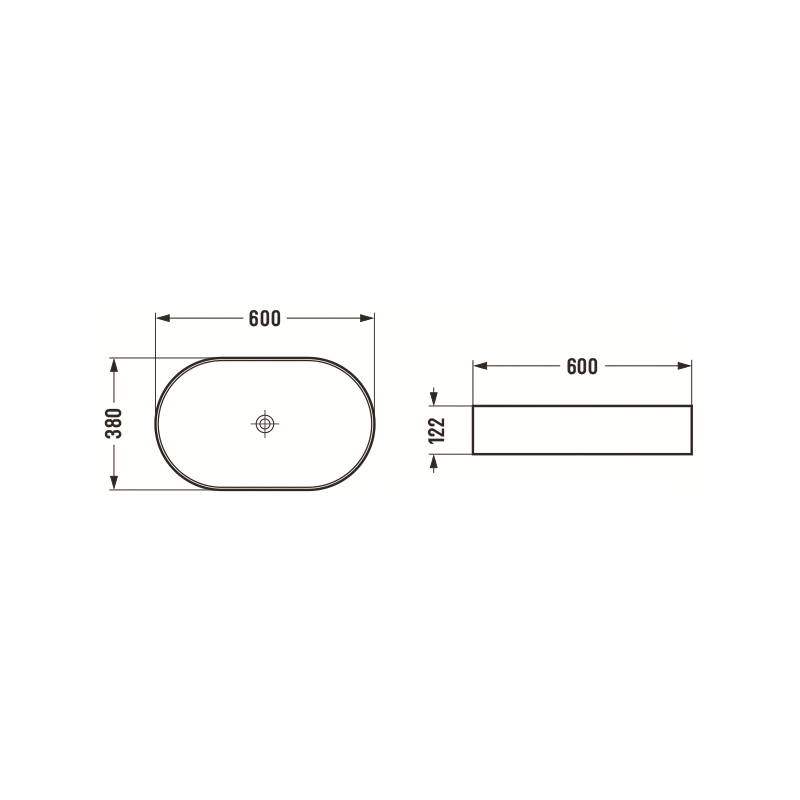 Mexen Celia lavabo da appoggio 60 x 38 cm, bianco - 22206000