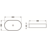 Mexen Celia countertop sink 60 x 38 cm, white - 22206000