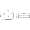 Mexen Celia countertop washbasin 60 x 38 cm, white - 22206000