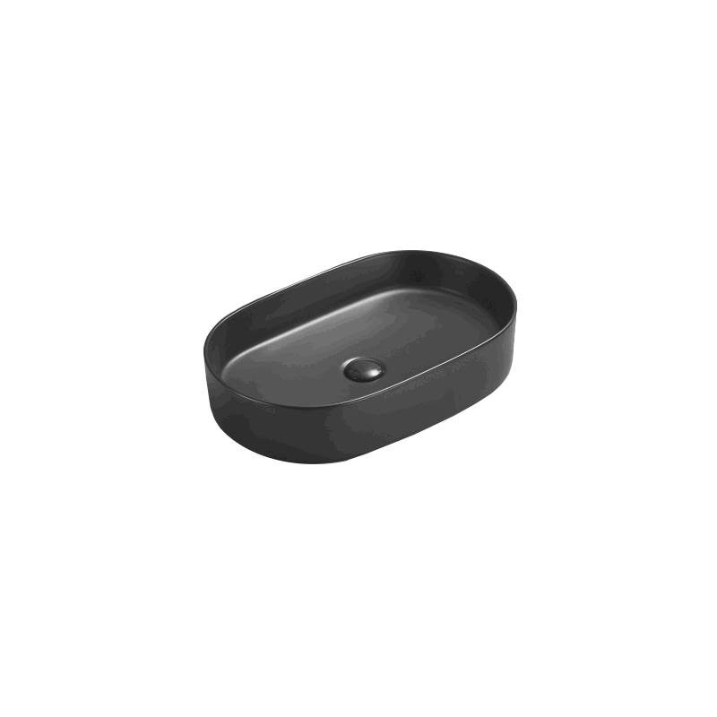 Mexen Celia lavabo sobre encimera 60 x 38 cm, negro mate - 22206085