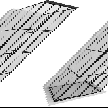 Mexen Rox-3S 3-zijdige douchecabine met schuifdeur rechts 100 x 100 cm, zwart rooster, zwart - 8C2-100-100-70-77-3S-P
