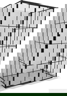 Mexen Rox-3S Duschkabine 3-seitig, schiebbar, rechts 160 x 110 cm, schwarzes Gitter, schwarz - 8C2-160-110-70-77-3S-P