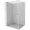 Mexen Lunar dušišeku vasak avatav 70 x 80 cm, läbipaistev, kuldne - 834-070-080-50-00-L
