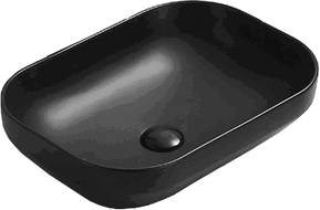 Mexen Daria Aufsatzwaschbecken 50 x 35 cm, schwarz matt - 21935085