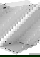 Mexen Lunar cabina doccia con apertura a sinistra 75 x 80 cm, trasparente, nera - 834-075-080-70-00-L