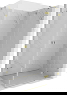 Mexen Lunar rechts öffnende Duschkabine 75 x 90 cm, transparent, gold - 834-075-090-50-00-P