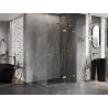 Mexen Lunar paremmin disainitud duširuum parempoolne 80 x 90 cm, läbipaistev, harjatud kuld - 834-080-090-55-00-P