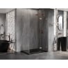 Mexen Lunar pivot shower cabin right 70 x 80 cm, transparent, brushed copper - 834-070-080-65-00-P