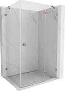 Mexen Lunar tuš kabina, desna, 70 x 80 cm, prozirna, brušena bronca - 834-070-080-65-00-P
