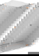 Mexen Lunar cabina doccia a battente destra 75 x 80 cm, trasparente, rame spazzolato - 834-075-080-65-00-P