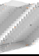 Mexen Lunar Duschkabine, rechts schwenkbar 80 x 90 cm, transparent, gebürstetes Kupfer - 834-080-090-65-00-P